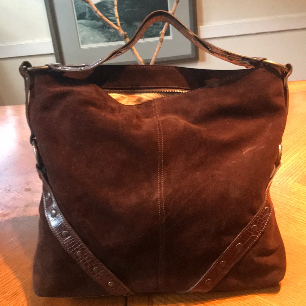 Brunetti New York Italian leather suede handbag